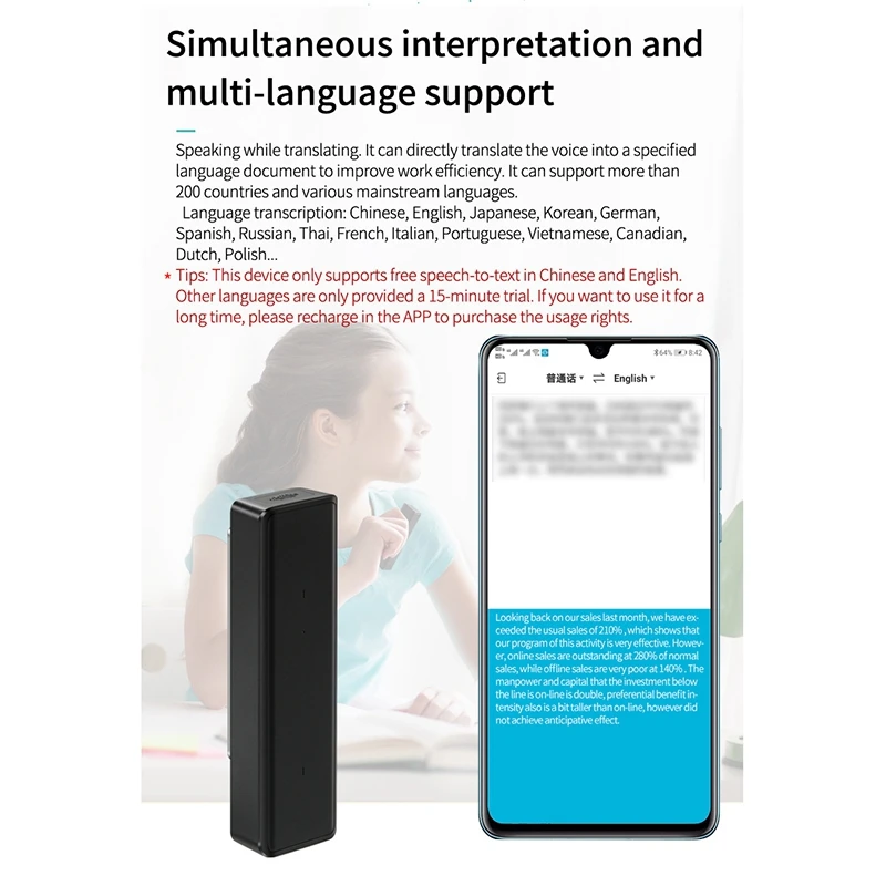 AI Smart Digital Voice Recorder Small Sound