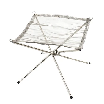 

Portable Mesh Fire Pit Heat-Resistant Stable Anti-Rust Camping Patio Barbecue Tool Foldable Bonfire Stand For BBQ For Garden