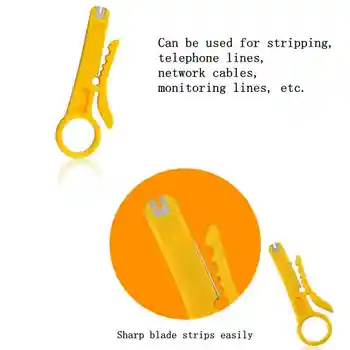 

9cm Mini Portable Wire Stripper Knife Crimper Pliers Multifunction Crimping Tool Cable Stripping Wire Cutter 3 Colors