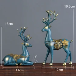 Nordic Deer Head Resin Sculpture - Modern Home Decor Art Piece (As picture)