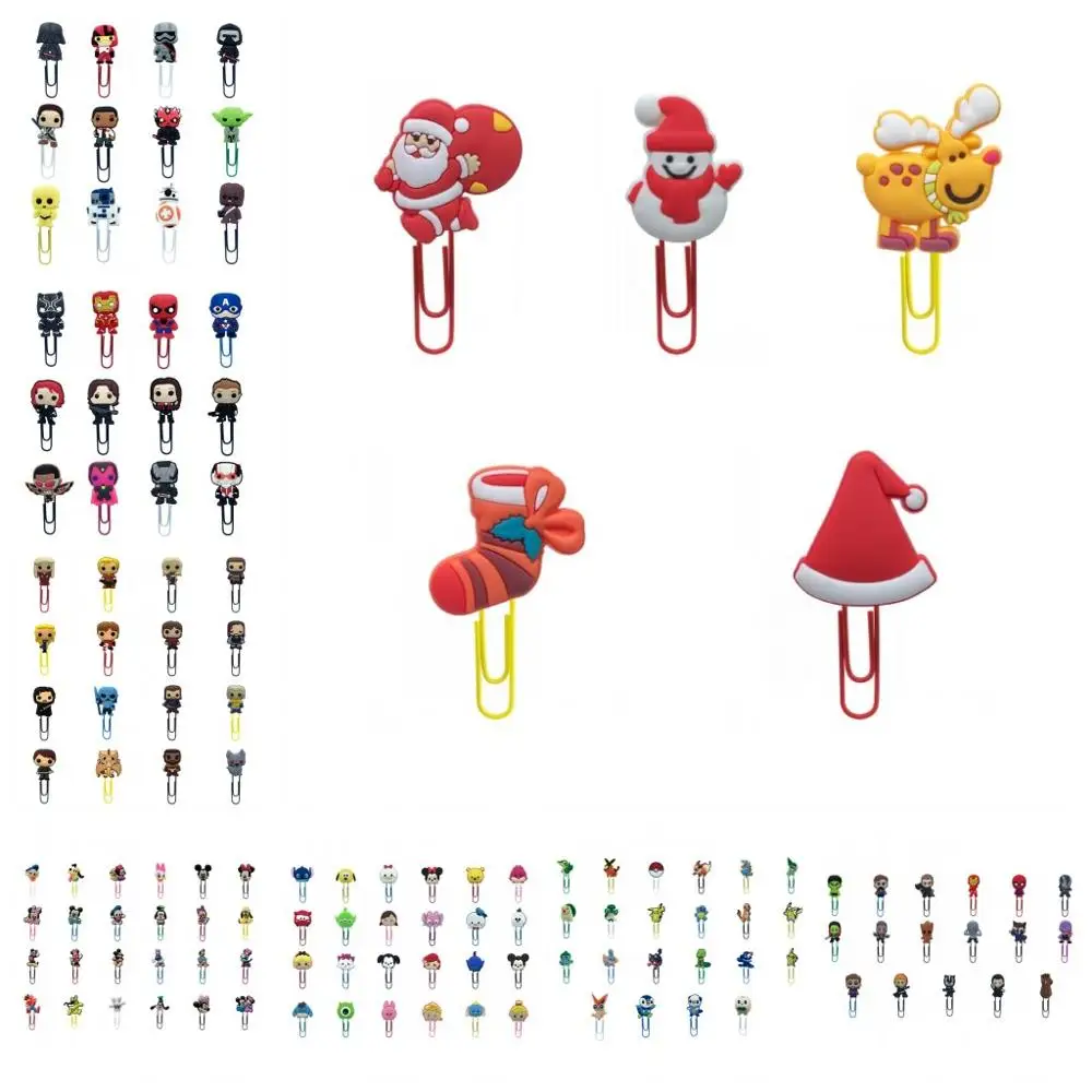 

25pcs Mini Figure Bookmarks Cartoon Avenger Paper Clips Game of Thrones Book Marks Page Holder for Teacher Student Xmas Gift