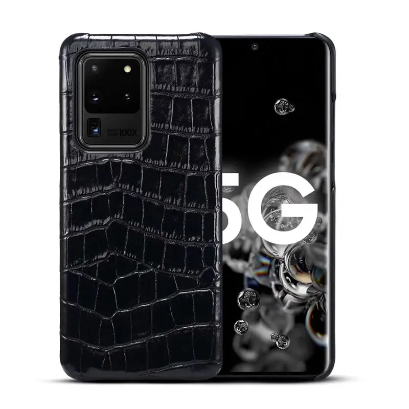 Genuine Leather Case For Samsung Galaxy S20 Ultra Plus Cover Luxury Alligator Funda Case For Samsung S20 Plus Ultra Coque Case