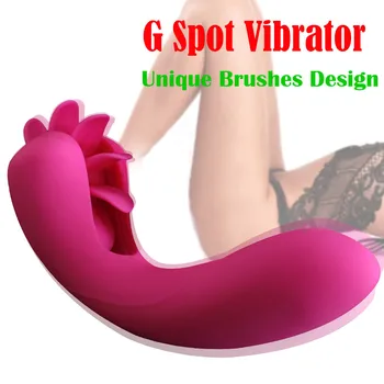 

New Unique Brushes Design For Better Clitoris Plus G Spot VibratorBest Gift For Valentines Day super-exciting