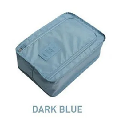 Дорожная портативная водонепроницаемая сумка для обуви, органайзер, сумка для хранения, карман, упаковочные кубики, ручка, нейлоновая сумка на молнии, аксессуары для путешествий T12 - Цвет: Light blue