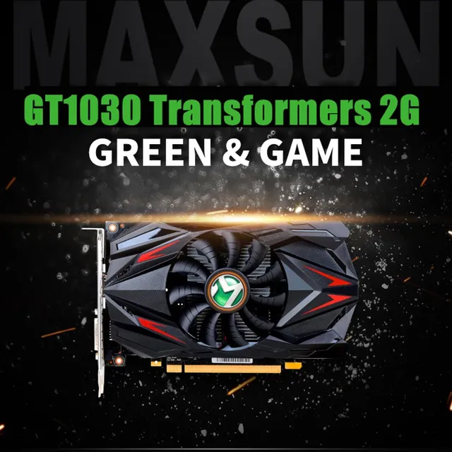 Maxsun GT 1030 730 2G/4GB Graphic Card GDDR5/DDR4 Nvidia GPU Desktop Video Card Gaming DVI PWB intelligent temperature control 2