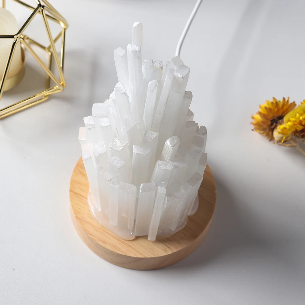 Natural Crystal Selenite Stone Healing Gemstones  Energy Jewelry  White Plaster Stone Mineral Home Bedroom Decorate 5