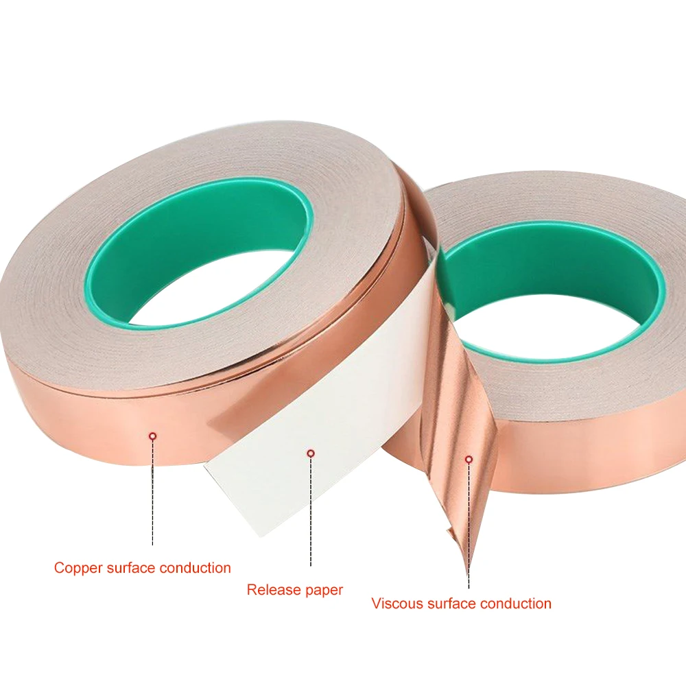 Golden Conductive Shield Tape Copper Foil Tape Electromagnetic Screen Electric 