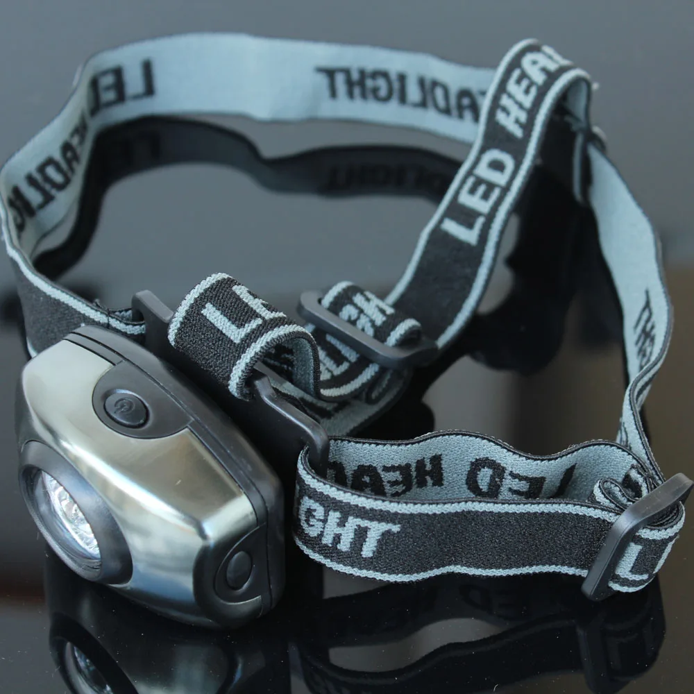 Powerful 5 LED Metal Headlamp Adjustable Band Mini Head Light Portable