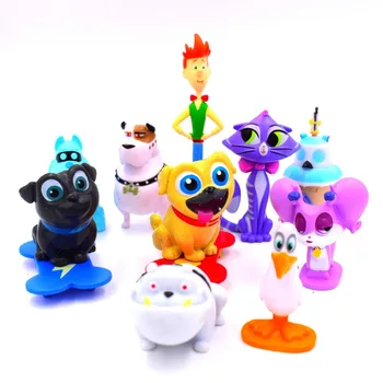 

12pcs/lot Puppy Dog Pals Hand-made Doll Model Cakes Decoration Model Toy Doll for Children's Gift