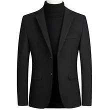 Bléiser traje informal para hombre, chaqueta ajustada a la moda, para fiesta de graduación, Otoño, novedad de 2021