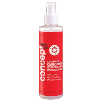 

Protective hair serum before coloring Concept