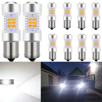 

10x 1156 Ba15s P21W LED Bulbs,Bau15s PY21W,T20 W21W W21/5W 7440 7443,1157 Bay15d Baz15d P21/5W Car LED Bulbs for Toyota Yaris