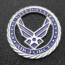 

Army Fan Badge Series Air Force Logo Commemorative Coin USAF Colored Enamel Coin Hollow Medal Badge Collection Home Decoration