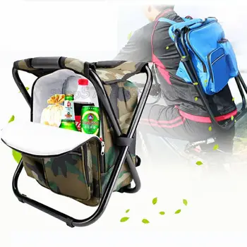 

3 In 1 Outdoor Portable Multifunctional Foldable Cooler Bag Chair Backpack Fishing Stool Chair