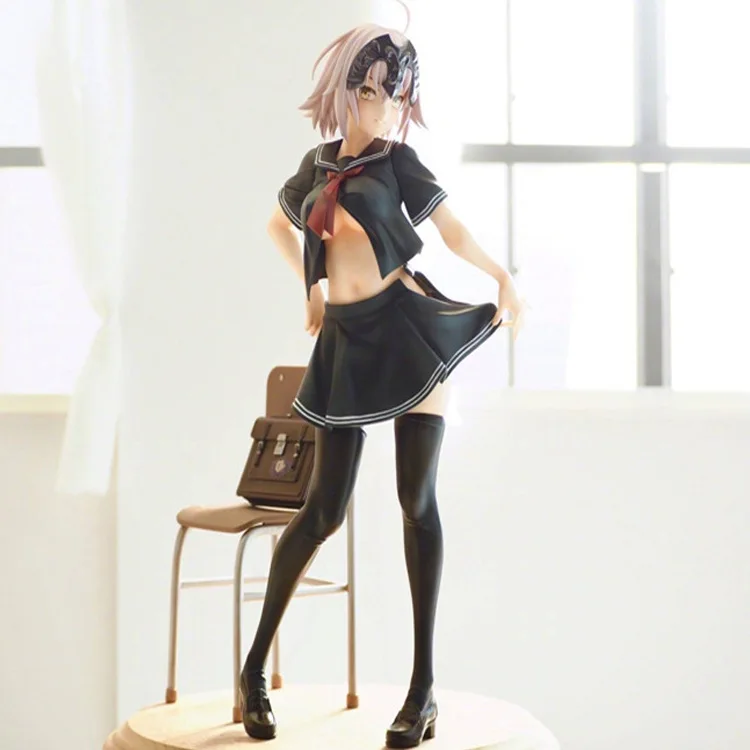 FGO школьная форма Жанна д 'Арк черный и белый с рисунком гаража комплект матросский костюм Fate/Grand Orde гаражный комплект модель