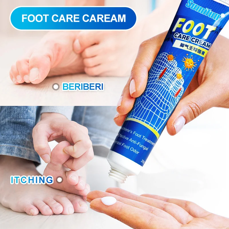 

Anti Fungal Infections Foot Cream For Athlete's Foot Pain Relief Beriberi Itch Erosion Peeling Blisters Feet Ointment
