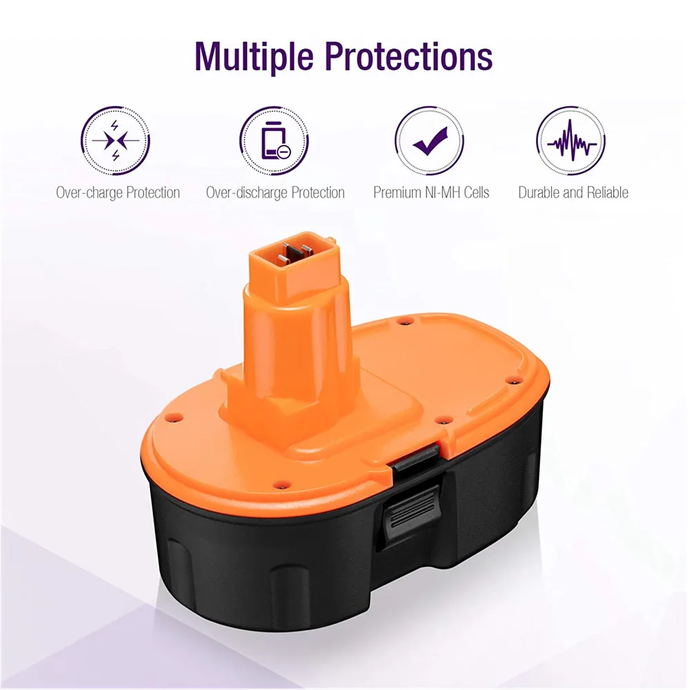 Ni-MH 3.8Ah 18V DC9098 DC9096 Replacement Battery for XRP DC9096 DC9099 DW9099 DW9098 Cordless Power Tool