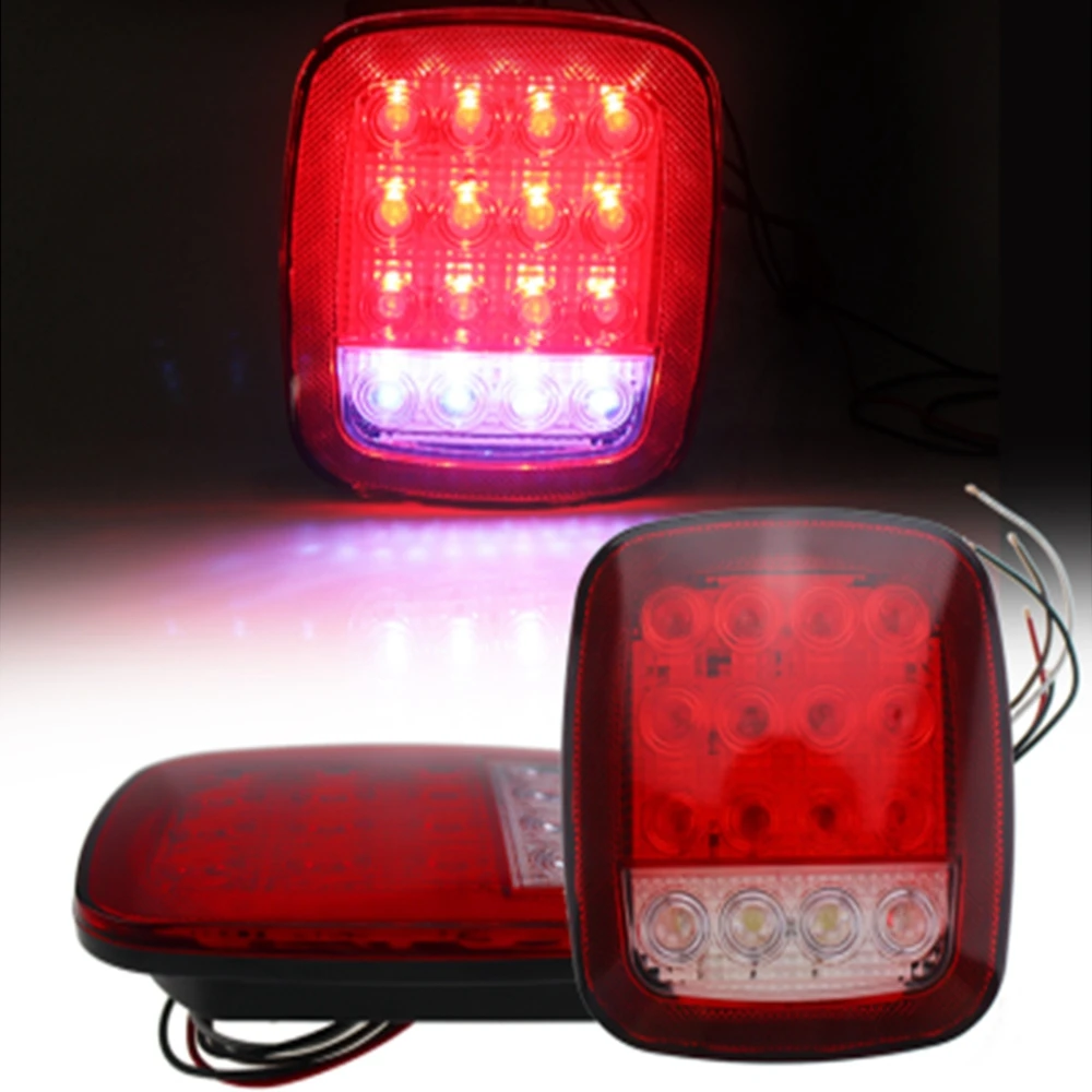 

Светодиодный задний светильник, стоп-сигнал, задний стоп-сигнал, лицензия, светильник 12 В для Jeep Wrangler TJ CJ YJ, грузовик, прицеп, лодка, задний светильник