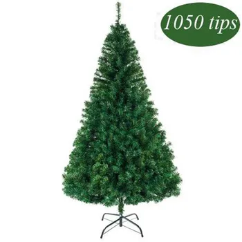 

6ft Christmas Tree 1050 Branch PVC More Realistic Christmas Decorations Holder Base For Christmas Home Party Decoration Green