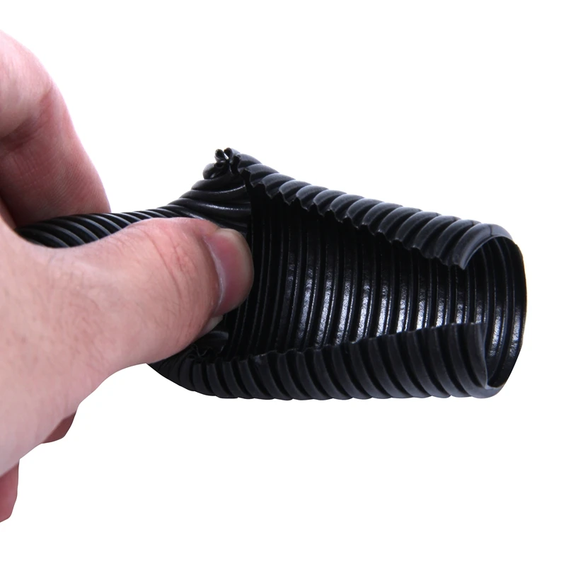 20 Ft 3/4 inch Split Wire Loom Conduit Polyethylene Tubing Black Color Sleeve Tube