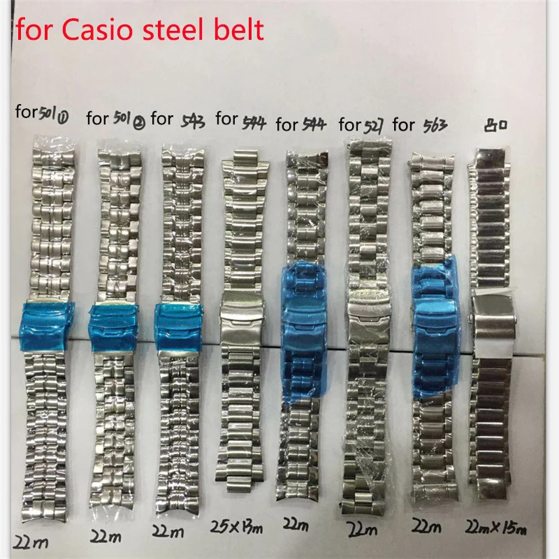Accessories stainless steel strap men's for Casio ef-550 500 312 539 524 534 501 543 527 563 sports waterproof strap watch band
