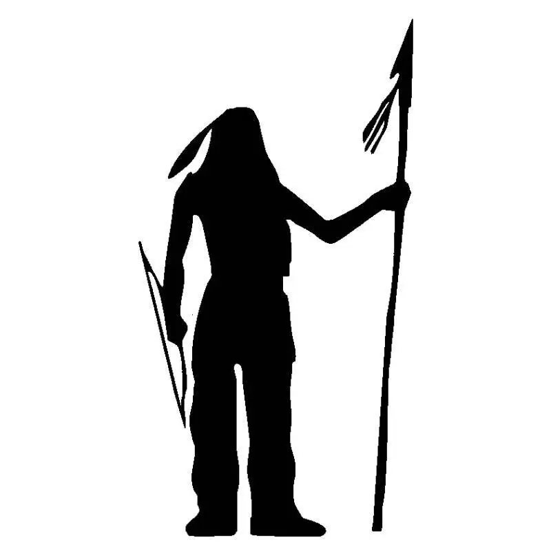 6.7CM*12.7CM Interesting Cartoon Warriors Car Sticker Decal Vinyl Black White A01-000090 | Автомобили и мотоциклы