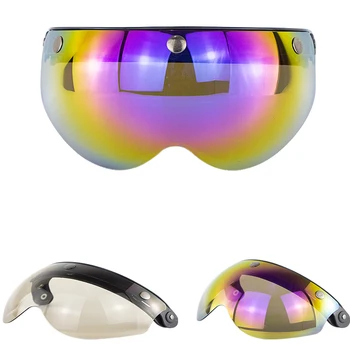 

Chopper shape Classic capacete moto Bubble Lens visors Retro Anti-Uv BV06 Shield Glasses Helmet Bubble Visor Motorcycle PC Lens