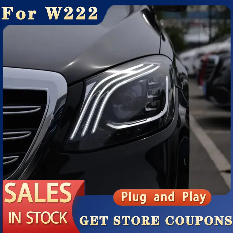 

Для Benz W222 Headl ights 2014-2019 S350 S400 S450 W223 светодиодный ная фара DRL светодиодный дневные ходовые огни Сигналы поворота
