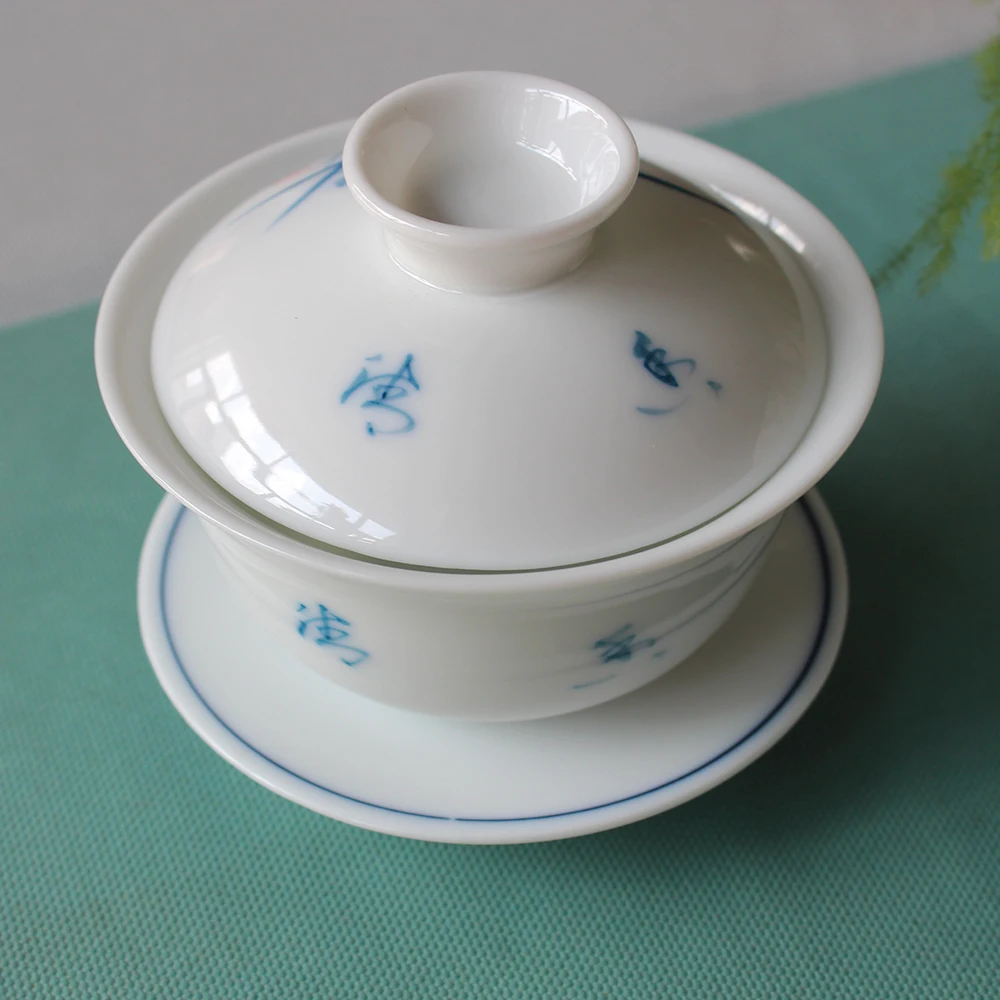 Китайский чайный сервиз Gaiwan ручной росписи керамический китайских традиций