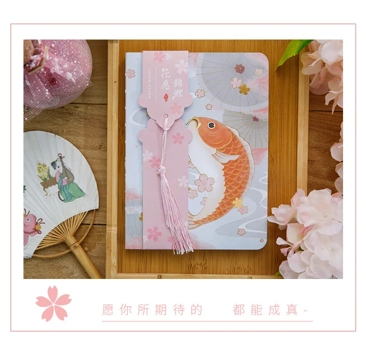 1 шт. Kawaii noteбок японский стиль аниме рыба блокнот планировщик книга журнал Офис Школа Студент принадлежности кавайные канцелярские принадлежности
