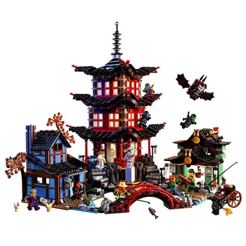 

737pcs Diy Ninja Temple Of Airjitzu Ninjagoes Smaller Version Building Blocks Set Compatible With Lepining Toy For Kids Bricks
