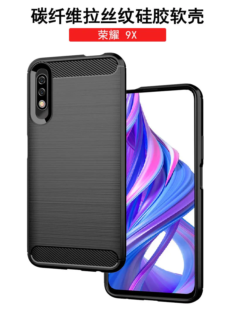 Противоударный чехол для huawei Honor 9X волокна крышка для huawei Honor 9X PRO Чехол-книжка чехол на заднюю панель