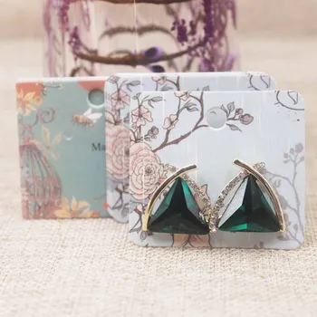 

Zerong 200pcs5*4.3cm high quality Made in Korea jewerly package card tag full color print quality paper earring package tag card