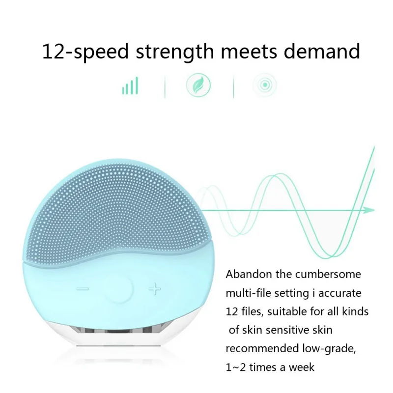 Профессиональная Ультразвуковая вибрационная электрическая щетка для очищения лица, мытья лица, удаления черных точек, очиститель пор, массаж лица