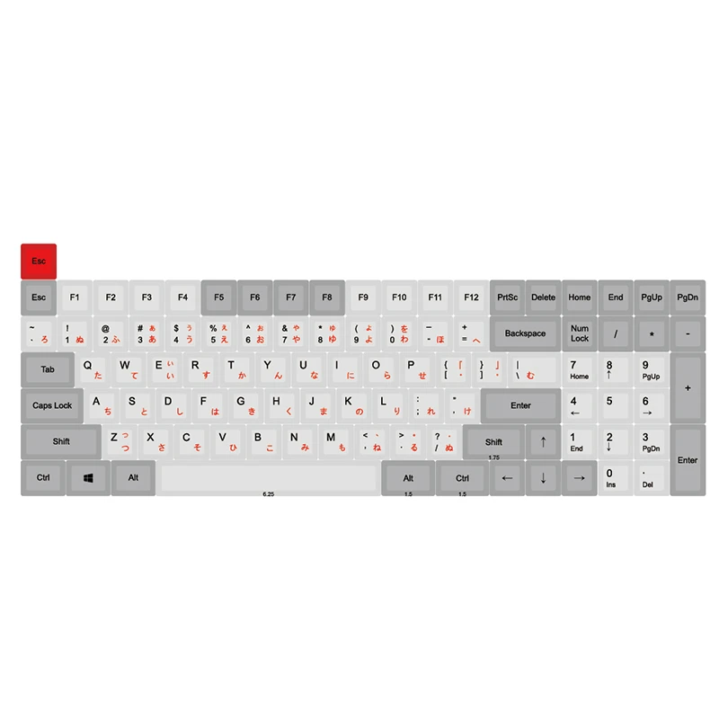 KIT 2 Японский корень XDA, колпачки для механической клавиатуры, 104, японский языковый краситель, PBT Gh60 Xd60 Tada68 87 96 стандарт 104 - Цвет: KIT 2