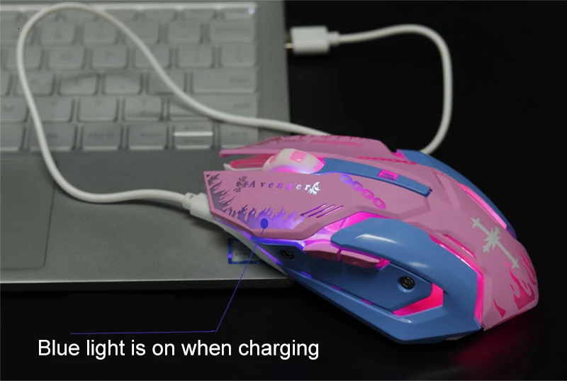 CHYI розовая Беспроводная компьютерная игровая мышь 2,4 ГГц перезаряжаемая Usb оптическая 2400 dpi Gamer Mause милый компьютер игровые мыши для девочек ноутбук