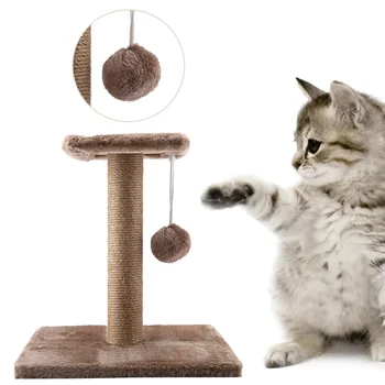 

Pet Cat Tree Rope Swing Ball Scratching Post Climbing Frame Diy Assembled Interesting Cat Toys
