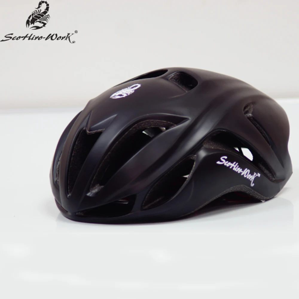 Цельный дорожный велосипедный шлем для мужчин и женщин, 11 цветов, размер 58-62 см, светильник, вес 260 г, велосипедный шлем для шоссейного велосипеда - Цвет: black