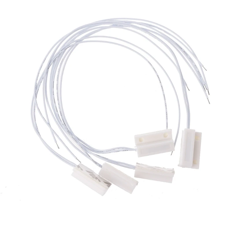 

5 Pairs MC-38 Wired Door Window Sensor Magnetic Switch For Home Alarm System Detector LX9A