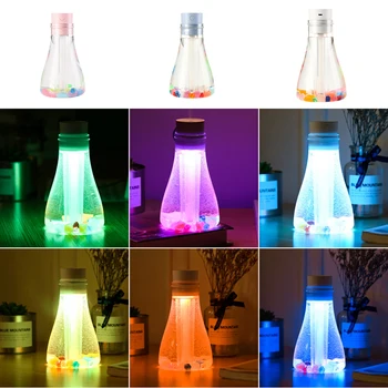 

500ml Wishing Bottle Humidifier Air Purifier Aroma Essential Oil Diffuser for Home Car Mist Maker with LED Night Lamp