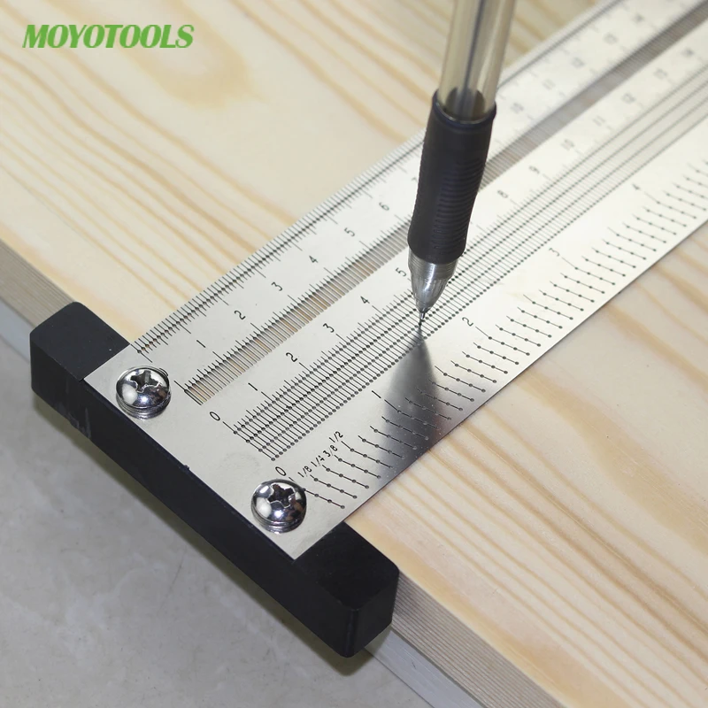 Multifunction Scale Ruler T-type Woodworking Measuring Tool