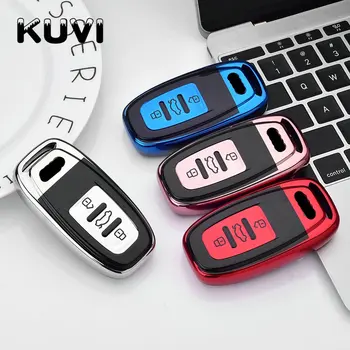 

TPU Car Key Fob Cover Case for Audi A4 A4L A5 A6 A6L Q5 S5 S7 Protect Shell decoration protection Key Case