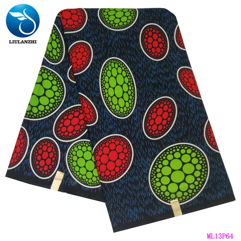 LIULANZHI африканская восковая ткань s Новое поступление мульти принты восковая ткань для женщин Анкара настоящий воск 6 ярдов ML13P55-ML13P65
