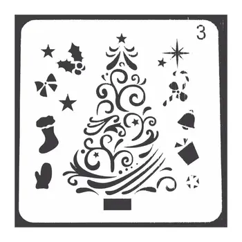 

Christmas Stencils Template Reusable Plastic Craft for Art Drawing Painting Spra