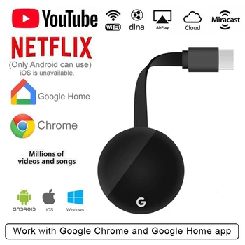 

G7S 2.4G/5G WiFi HDMI Wireless Display Dongle AirPlay Miracast TV Stick for google Chromecast 3 Cromecast for Netflix Account