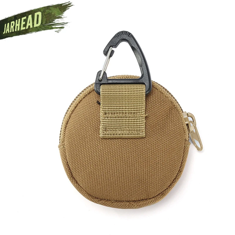 

Nylon Outdoor Round Coin Pocket Headset Bag Small MOLLE Bag Key Case For Backpack Belt Vest Accessories