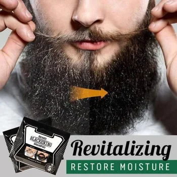 

Beard Blackening Shampoo Dye Beard Mustache Coloring Conditioner for Gray Hair @ME88