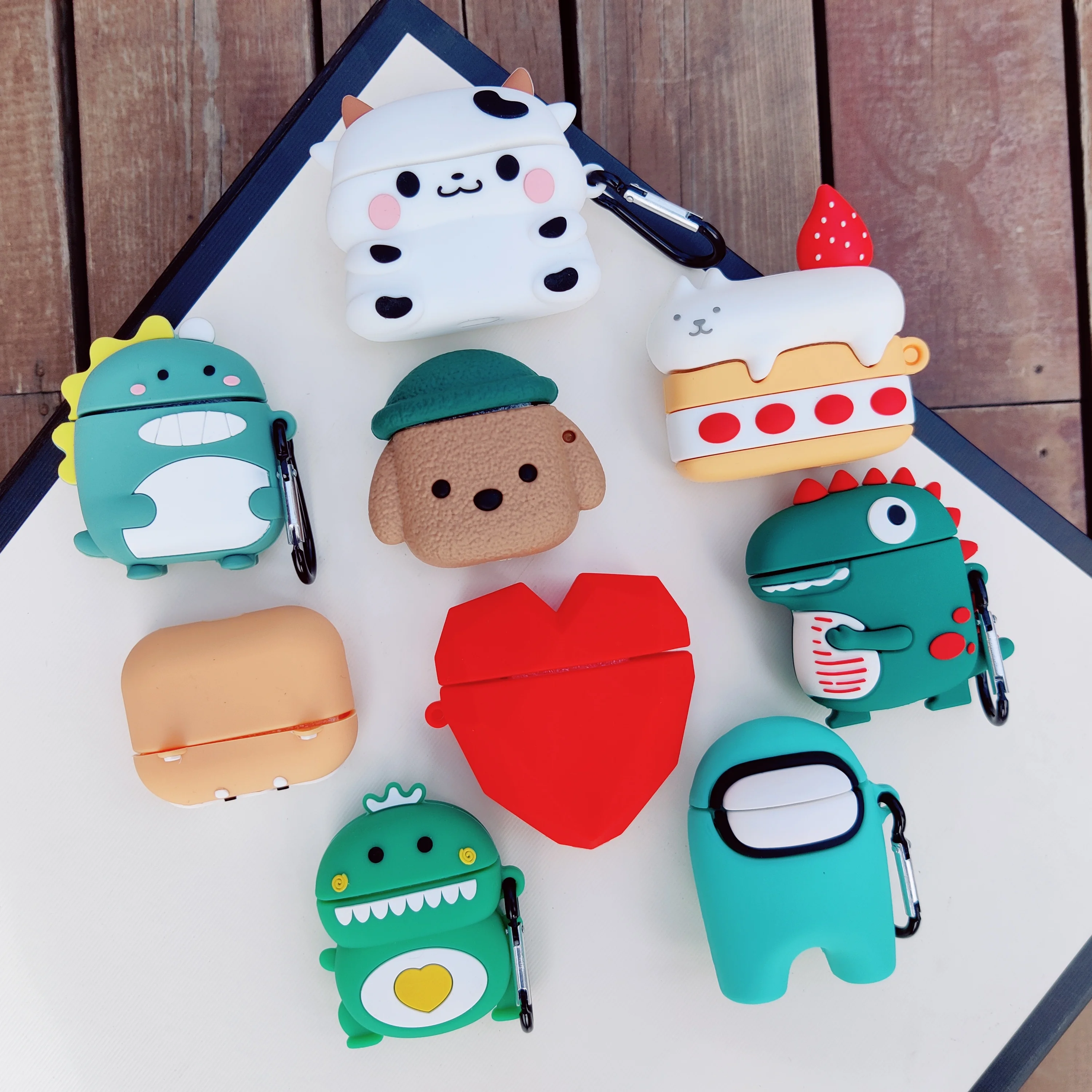 Game Dog 3D Case For Airpods 1 2 Pro Box Cute Cartoon Cow Dinosaur Soft Silicone Wireless Bluetooth Earphone Protection Cover |