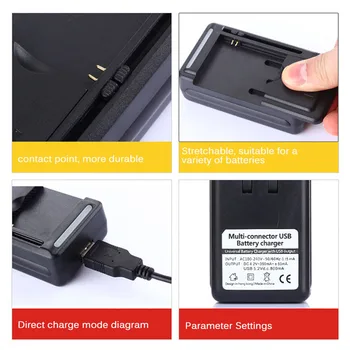 

Mobile Universal USB Port Battery Charger Battery Plug US/EU Charger Adapter with LCD Indicator Screen For Cell Phones USB Port
