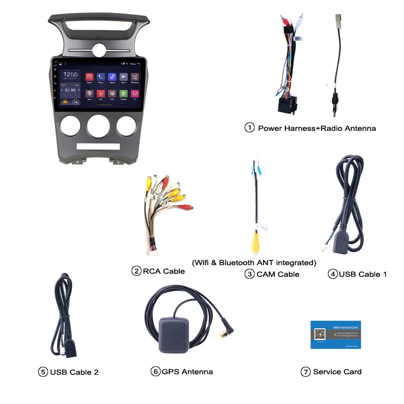 Discount 2G RAM 32G ROM 9 inch android 8.1 car dvd player for kia Carens 2007-2011 audio radio gps navigation system 5